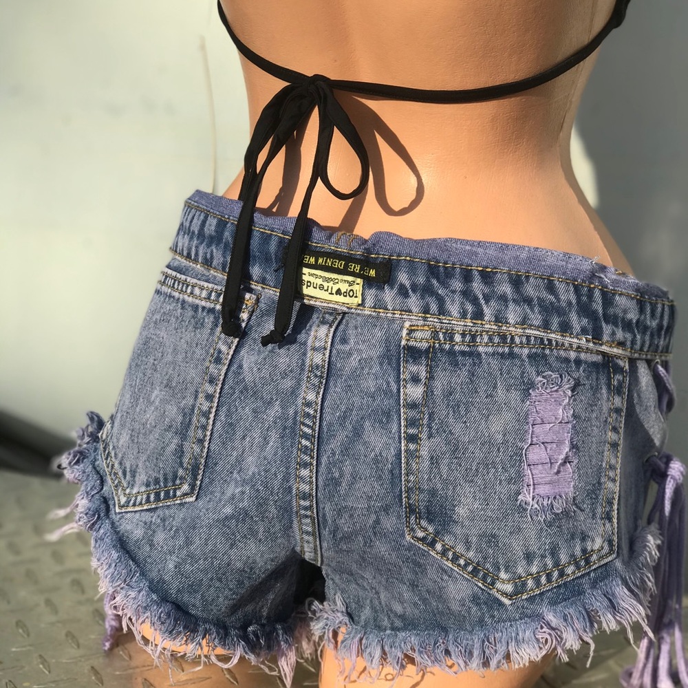 Pull&Bear Distressed Blue Jean Shorts NWOT